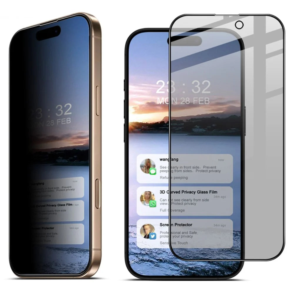 IMAK For iPhone 16 Pro Anti-Peep Tempered Glass Screen Protector Full Coverage - 1