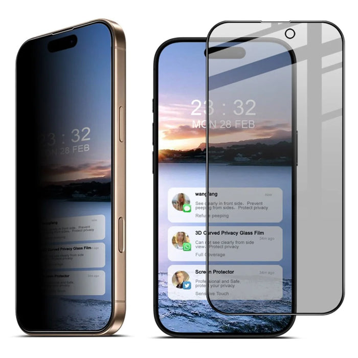 IMAK For iPhone 16 Pro Max Anti-Peep Tempered Glass Screen Protector Full Coverage - 1