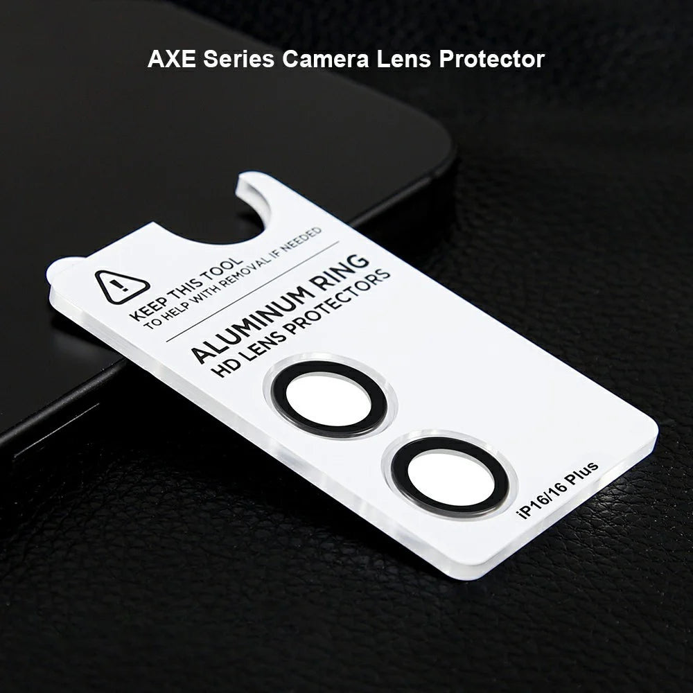XUNDD For iPhone 16 / 16 Plus Camera Lens Protector Ultra Clear Full Covering Cell Phone Medium Alumina Glass Lens Film - 2