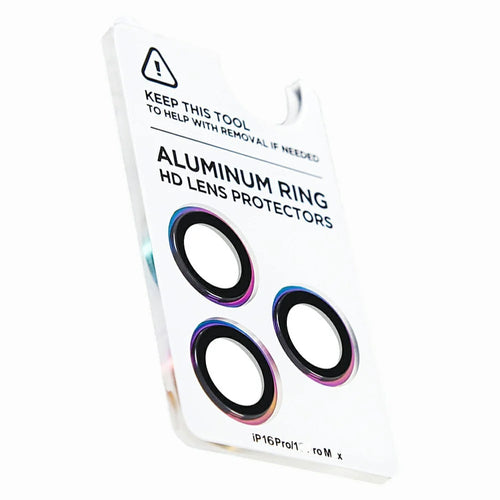 XUNDD For iPhone 16 Pro / 16 Pro Max Camera Lens Protector Color Ring Ultra Clear Cell Phone Medium Alumina Glass Lens Film - 1