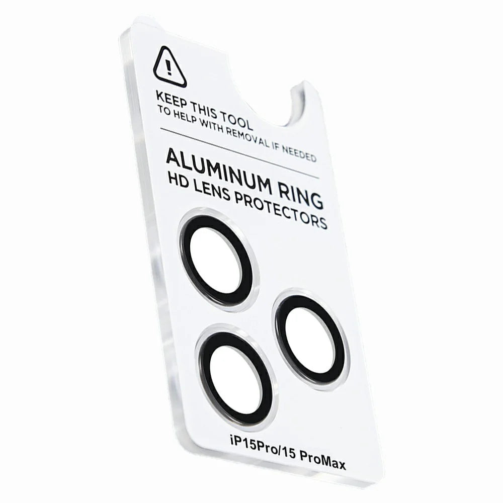 XUNDD For iPhone 15 Pro / 15 Pro Max Camera Lens Protector Ultra Clear Full Covering Cell Phone Medium Alumina Glass Lens Film - 1
