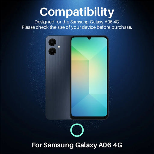 NORTHJO 1 Set For Samsung Galaxy A06 4G Camera Lens Flim+Tempered Glass+Metal Ring Lens Protector - Black - 2