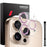 NORTHJO For iPhone 16 Pro / 16 Pro Max Camera Lens Protector Glitter Bling Circles Tempered Glass HD Clear 3D Full Coverage - Pink - 1
