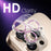 NORTHJO For iPhone 16 Pro / 16 Pro Max Camera Lens Protector Glitter Bling Circles Tempered Glass HD Clear 3D Full Coverage - Pink - 3