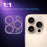 NORTHJO For iPhone 16 Pro / 16 Pro Max Camera Lens Protector Glitter Bling Circles Tempered Glass HD Clear 3D Full Coverage - Pink - 5