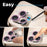 NORTHJO For iPhone 16 Pro / 16 Pro Max Camera Lens Protector Glitter Bling Circles Tempered Glass HD Clear 3D Full Coverage - Pink - 6