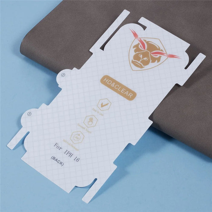For iPhone 16 Back Screen Protector Soft TPU Ultra Clear Cell Phone Back Cover Film - 3
