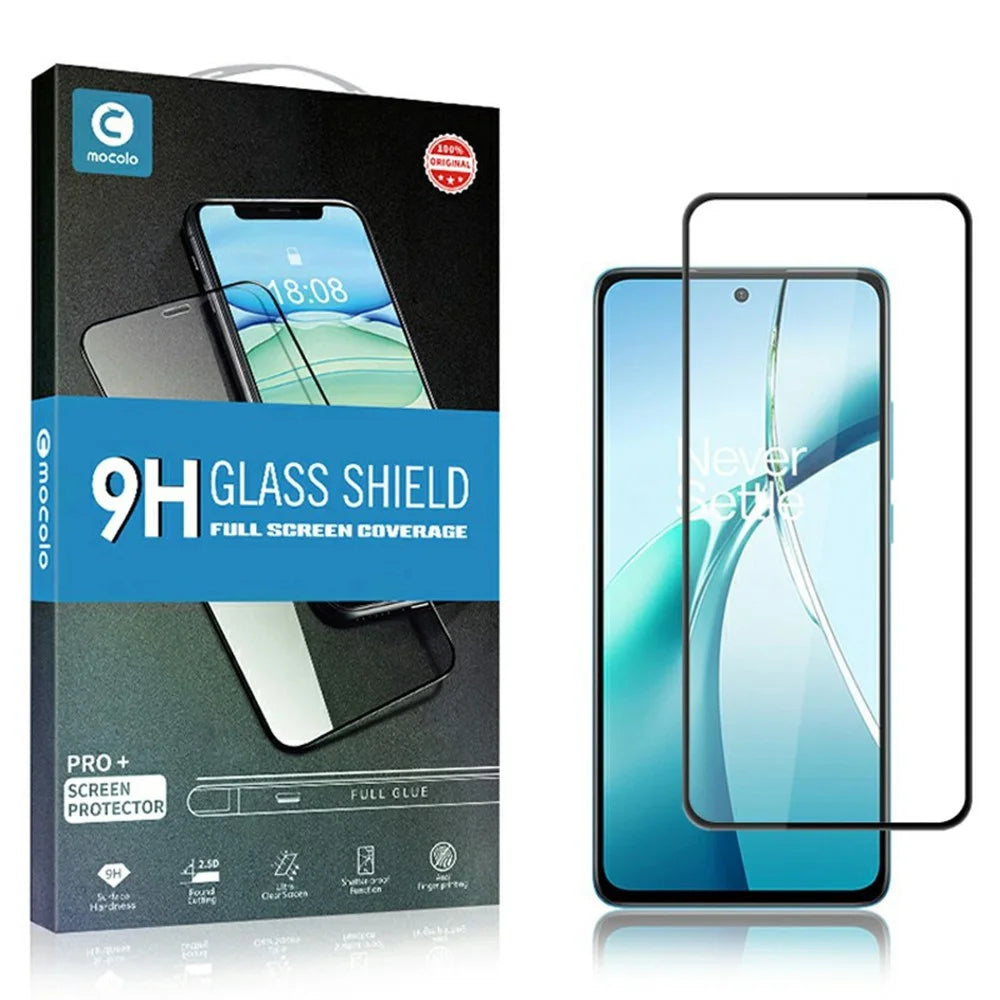 MOCOLO For OnePlus Nord CE4 Lite 5G Screen Protector Anti-Shatter Silk Printing Tempered Glass Film - Black - 6