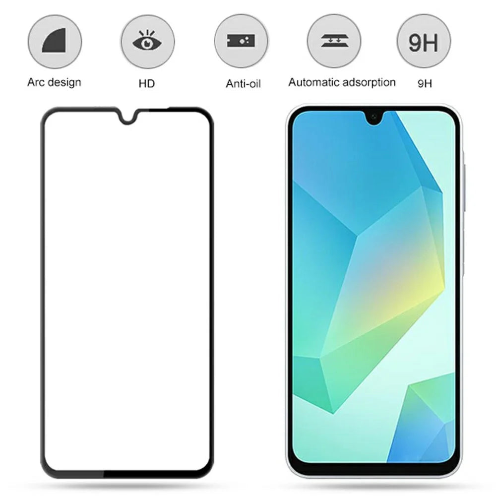 MOCOLO For Samsung Galaxy A16 5G / A16 4G Screen Protector Anti-Shatter Silk Printing Tempered Glass Film - Black - 2