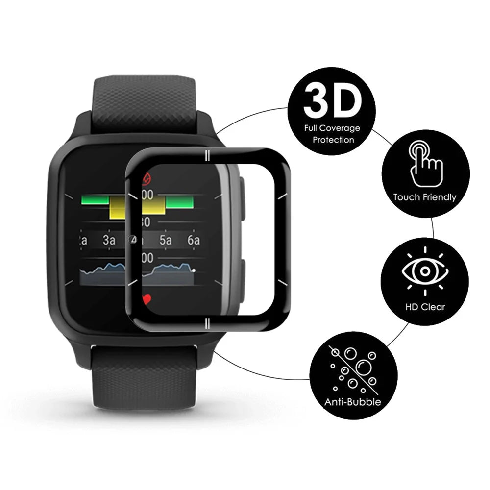 ENKAY HAT PRINCE For Garmin Venu Sq 2 3D Curved Soft PC Edge Screen Protector Full Coverage HD Clarity PMMA Film - Sport Edition - 2