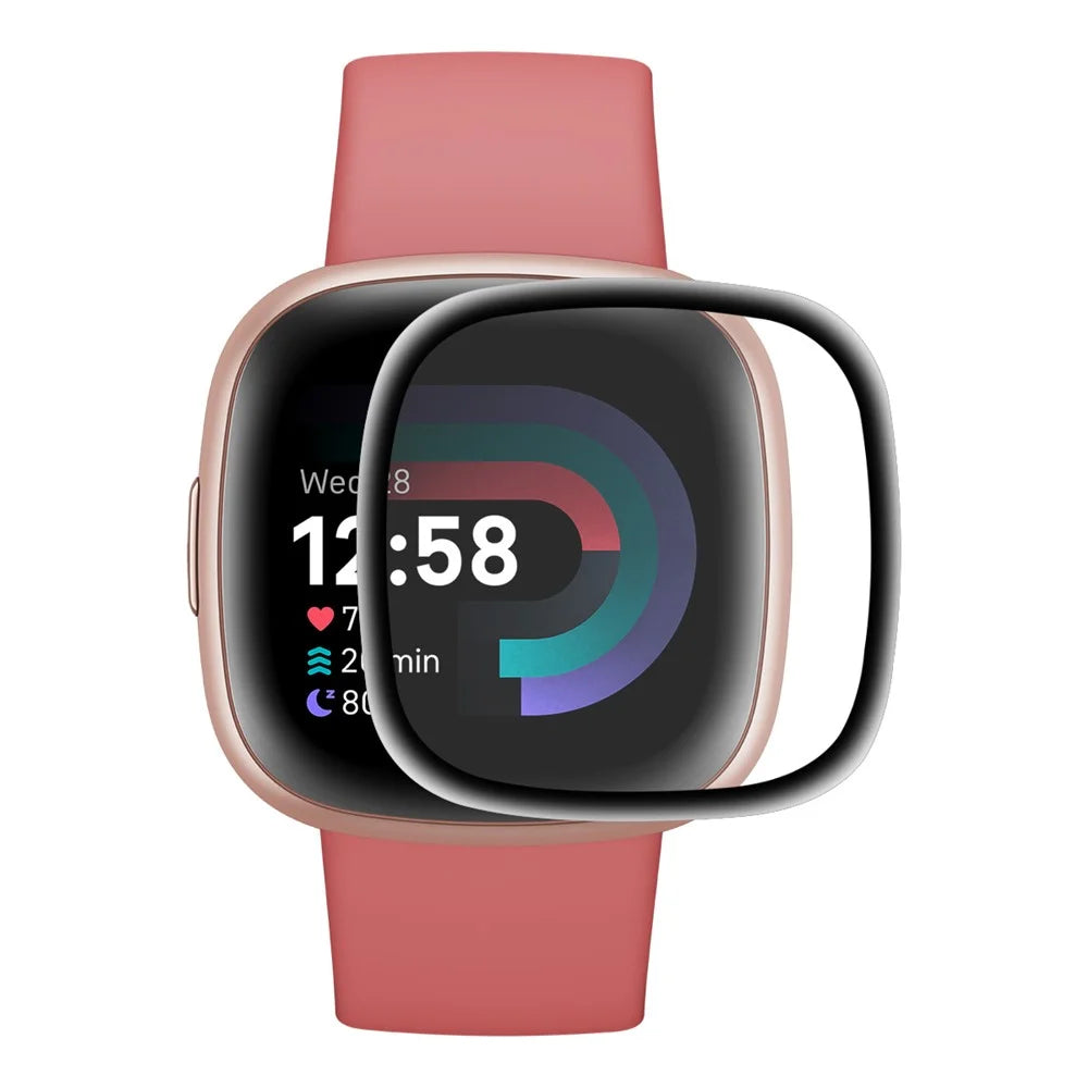 ENKAY HAT PRINCE For Fitbit Versa 4 / Sense 2 Ultra Clear PMMA Screen Protector 3D Curved Soft PC Edge Full Cover Anti-scratch Watch Film - 1