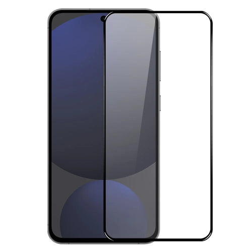 NORTHJO A++ For Samsung Galaxy S25+ Screen Protector Silk Printing High Aluminum-silicon Glass Film Support Fingerprint Unlock - Black - 1