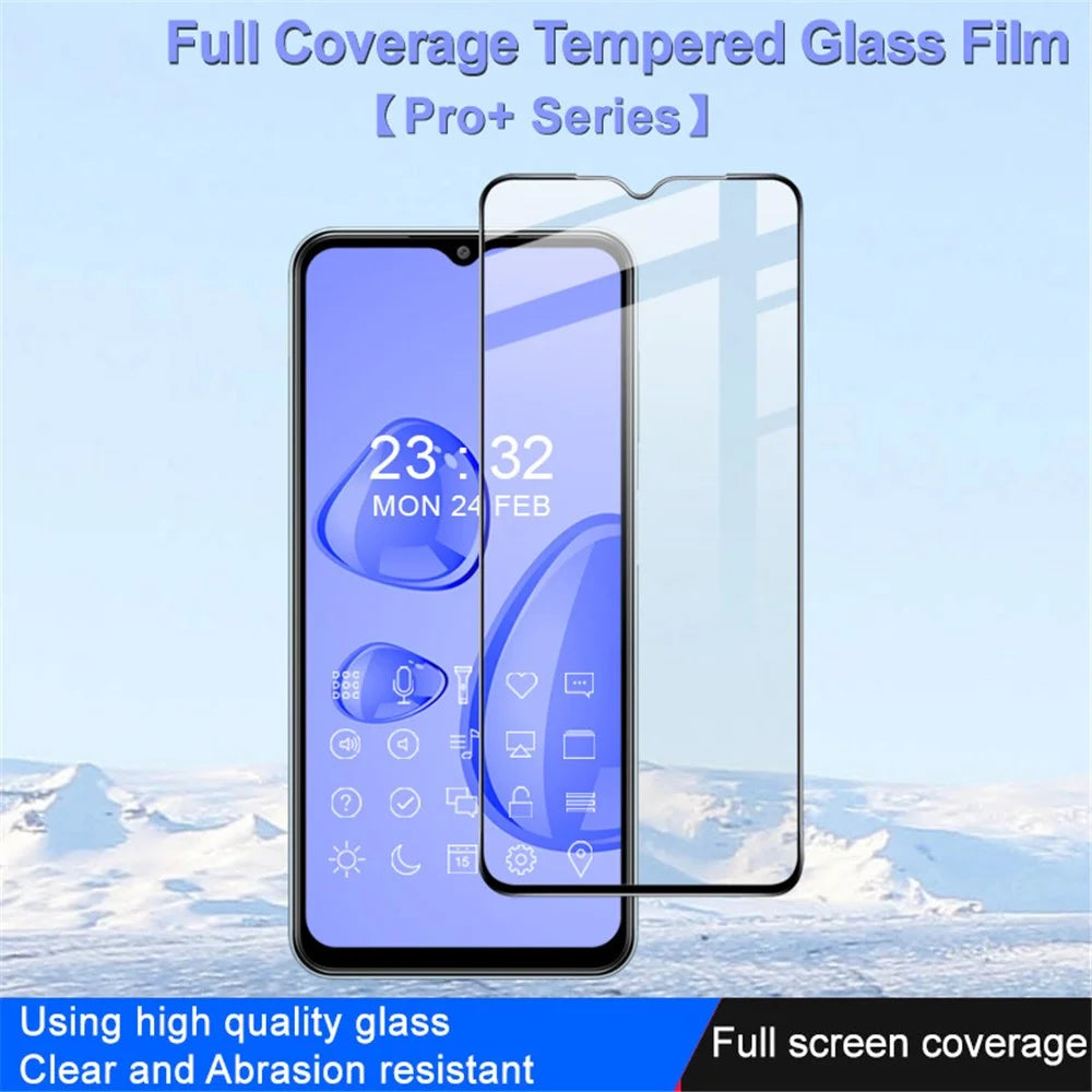 IMAK Pro+ Series Screen Protector for Samsung Galaxy F13 4G, HD Full Glue Full Covering Tempered Glass Film - 4