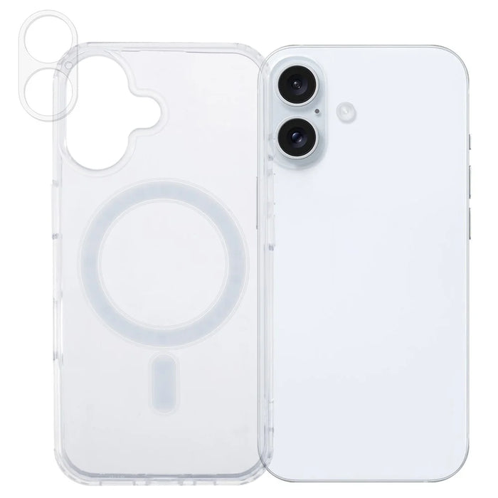 For iPhone 16 Plus Case TPU+Acrylic Phone Cover with Clear Lens Film - 1