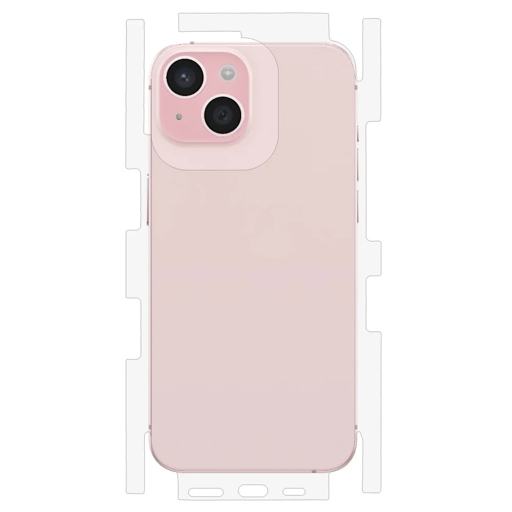 For iPhone 15 Back Screen Protector Soft TPU Ultra Clear Cell Phone Back Cover Film - 1