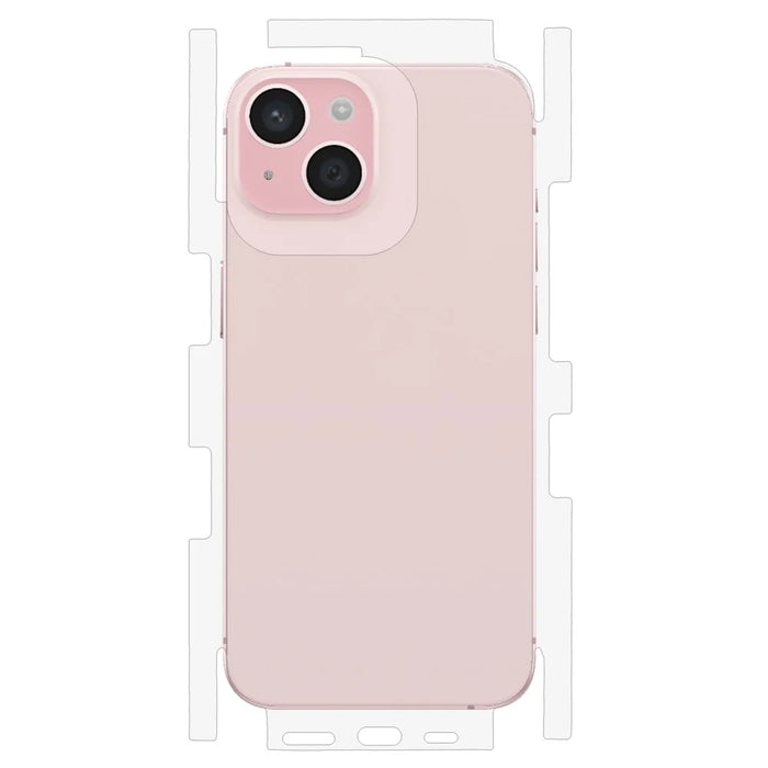 For iPhone 15 Back Screen Protector Soft TPU Ultra Clear Cell Phone Back Cover Film - 1