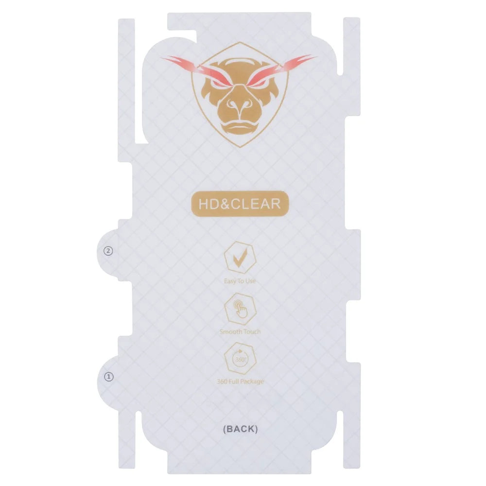 For iPhone 16 Plus Back Screen Protector Soft TPU Ultra Clear Cell Phone Back Cover Film - 2