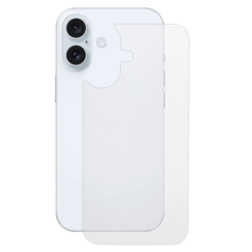 For iPhone 16 Back Screen Protector Straight Edge Tempered Glass Back Cover Film - 1