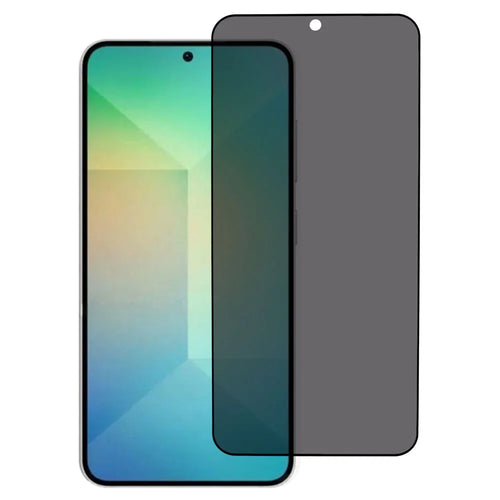 For Samsung Galaxy S25+ Tempered Glass 180 Degree Anti-Peep Film Black Edge Full Screen Protector with Fingerprint Unlock - 1