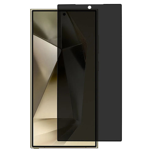 For Samsung Galaxy S25 Ultra Tempered Glass 180 Degree Anti-Peep Film Black Edge Full Screen Protector with Fingerprint Unlock - 1