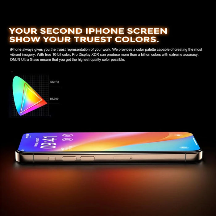 For iPhone 14 Anti-Spy Screen Protector Temered Glass Film with Dust-Proof Net - 7