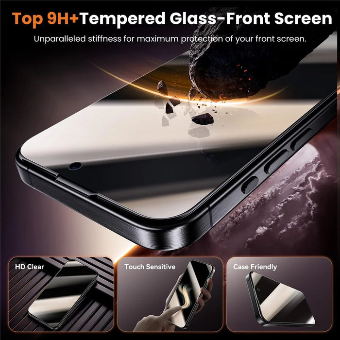 For iPhone 14 Pro Max Anti-Spy Screen Protector Temered Glass Film with Dust-Proof Net - 3