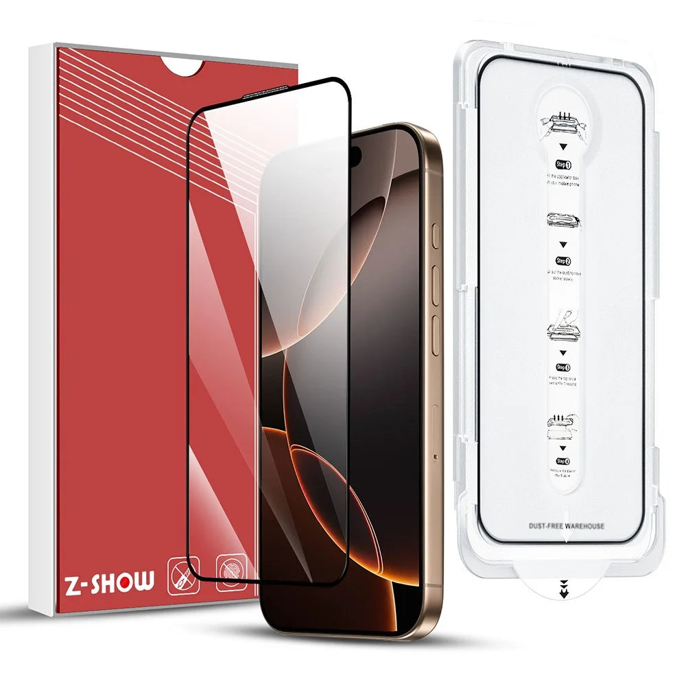 For iPhone 14 Pro Tempered Glass Ultra Clear Screen Protector with Dust-Proof Net - 1