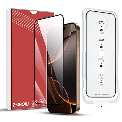 For iPhone 16 Pro Tempered Glass Ultra Clear Screen Protector with Dust-Proof Net - 1