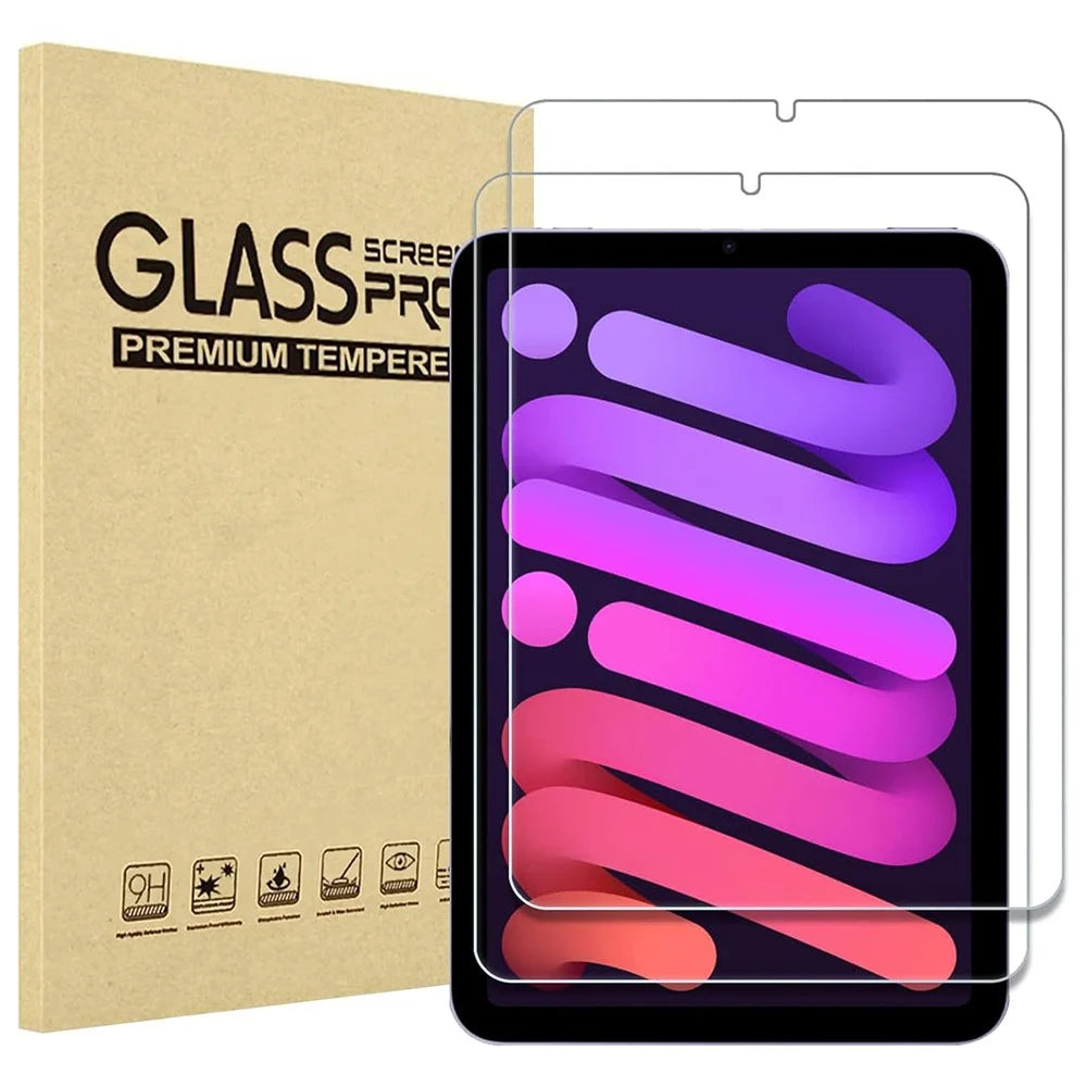 2Pcs For iPad mini (2024) Tempered Glass Film 2.5D Arc Edge Clear Screen Protector - 1