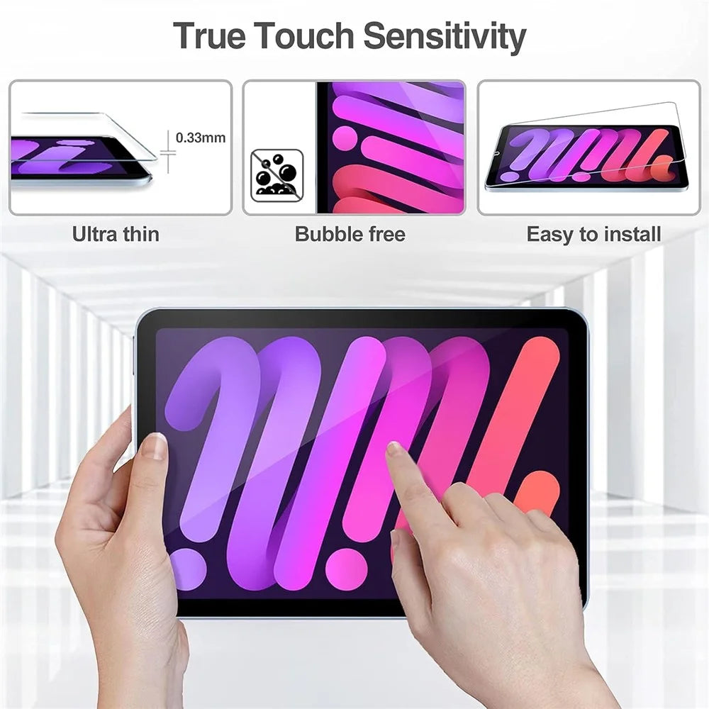 2Pcs For iPad mini (2024) Tempered Glass Film 2.5D Arc Edge Clear Screen Protector - 5