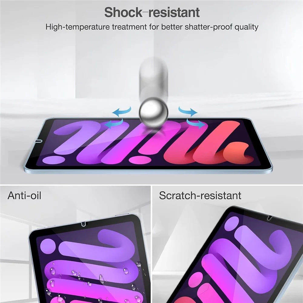 2Pcs For iPad mini (2024) Tempered Glass Film 2.5D Arc Edge Clear Screen Protector - 6