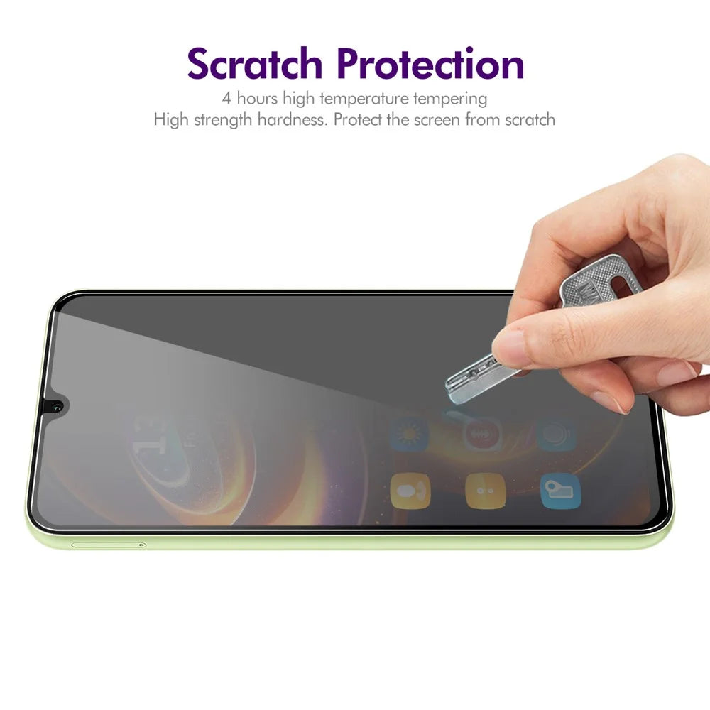 ENKAY HAT PRINCE For Samsung Galaxy A06 4G Anti-Spy Film   Silk Printing Tempered Glass Screen Protector with Installation Tool - Grey - 6