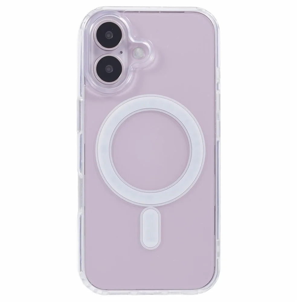 For iPhone 16 Plus Case Compatible with MagSafe TPU+Acrylic Clear Phone Cover with Camera Lens Film - 4