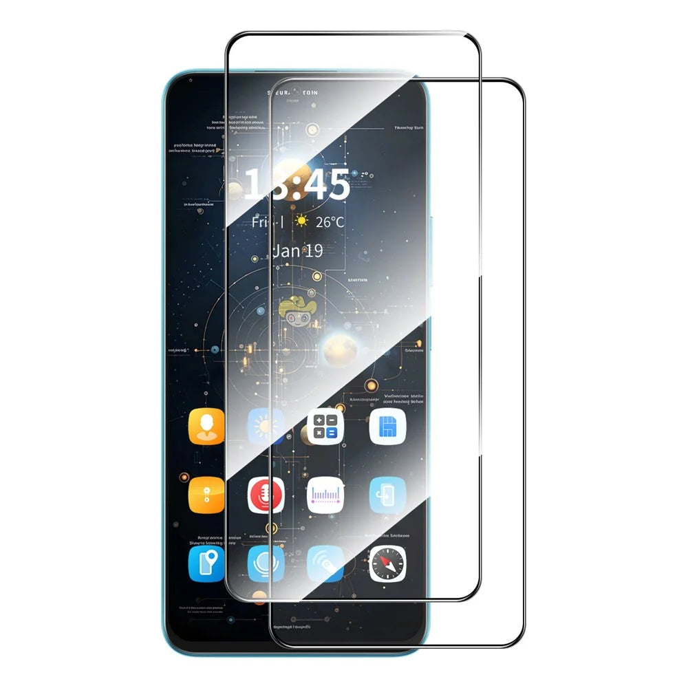 ENKAY HAT PRINCE For Samsung Galaxy A36 5G / A56 5G 2Pcs Screen Protector   9H Silk Printing 0.26mm Tempered Glass - Grey - 1