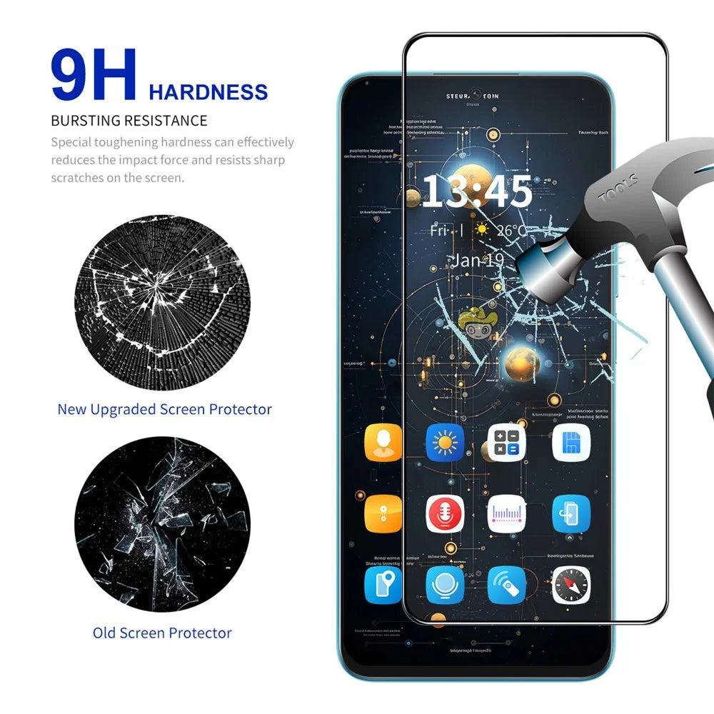 ENKAY HAT PRINCE For Samsung Galaxy A36 5G / A56 5G 2Pcs Screen Protector   9H Silk Printing 0.26mm Tempered Glass - Grey - 3