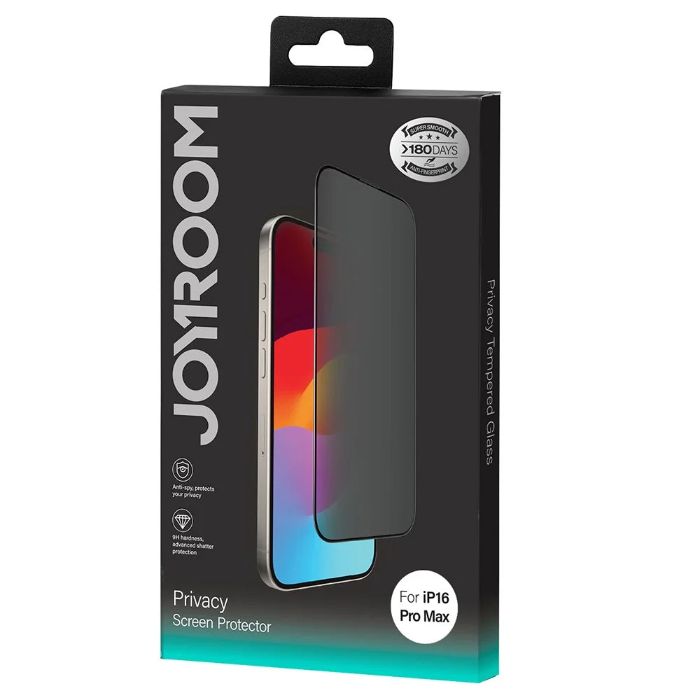 JOYROOM JR-MLG0283 For iPhone 16 Pro Max Anti-Spy Screen Protector 2.5D High Aluminium-Silicon Glass Film - 7