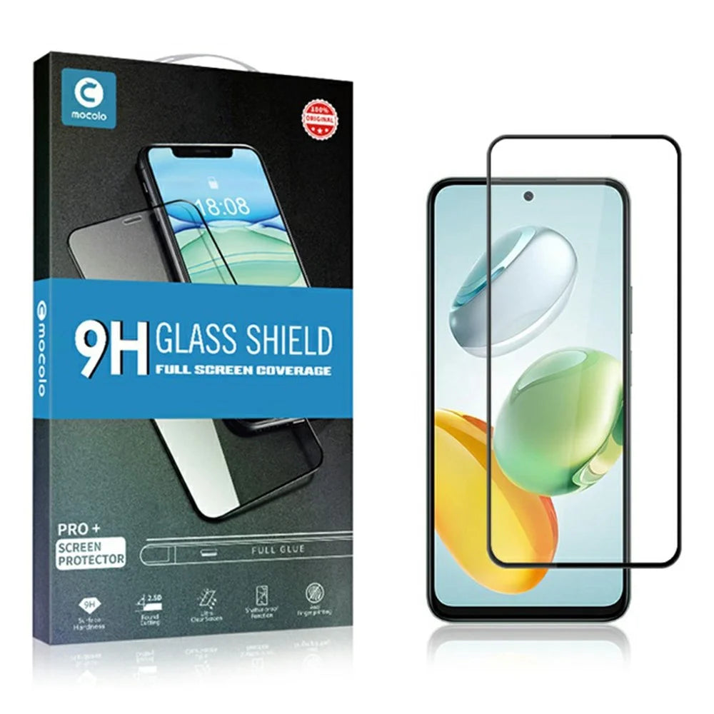 MOCOLO For Honor 200 Smart 5G Screen Protector Anti-Shatter Silk Printing Tempered Glass Film - Black - 6