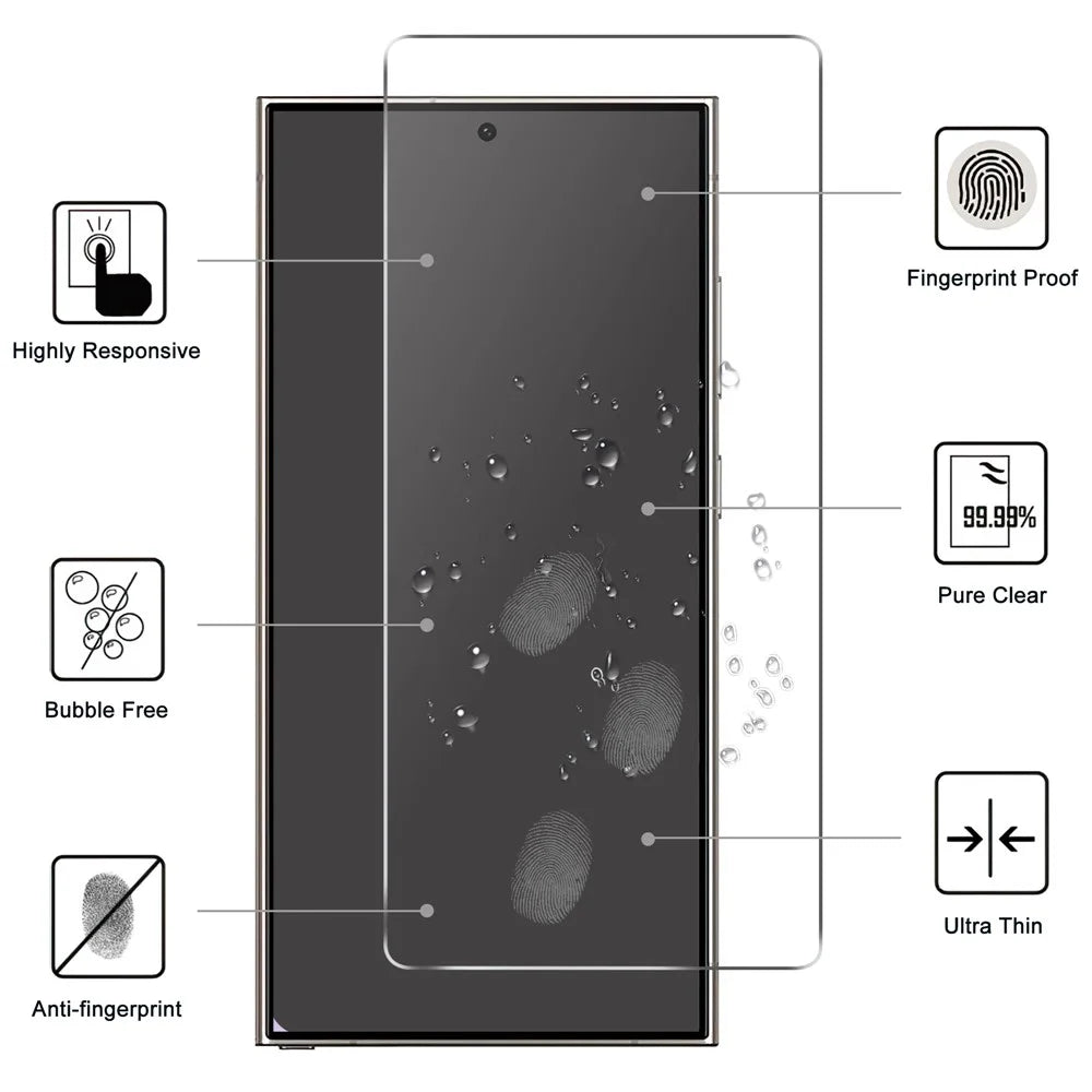 For Samsung Galaxy S25 Ultra Screen Protector HD Tempered Glass Film 2.5D - 2