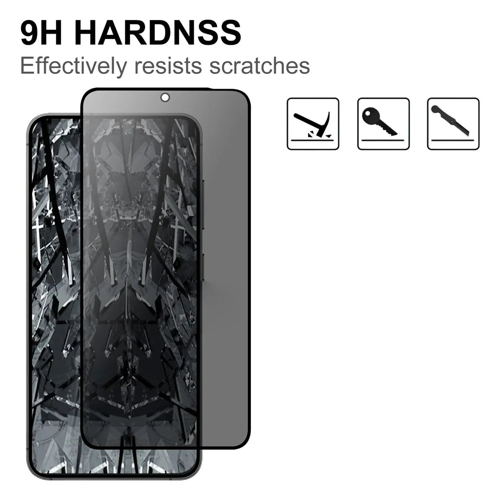 For Samsung Galaxy S24 Ultra Tempered Glass Film 2.5D Arc Edge Anti-spy (Fingerprint Unlock) - 3