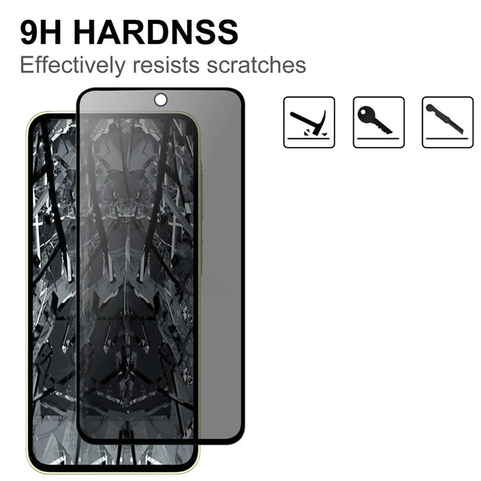 For Samsung Galaxy S23 FE Tempered Glass Screen Protector 2.5D Arc Edge Anti-Spy Film - 3