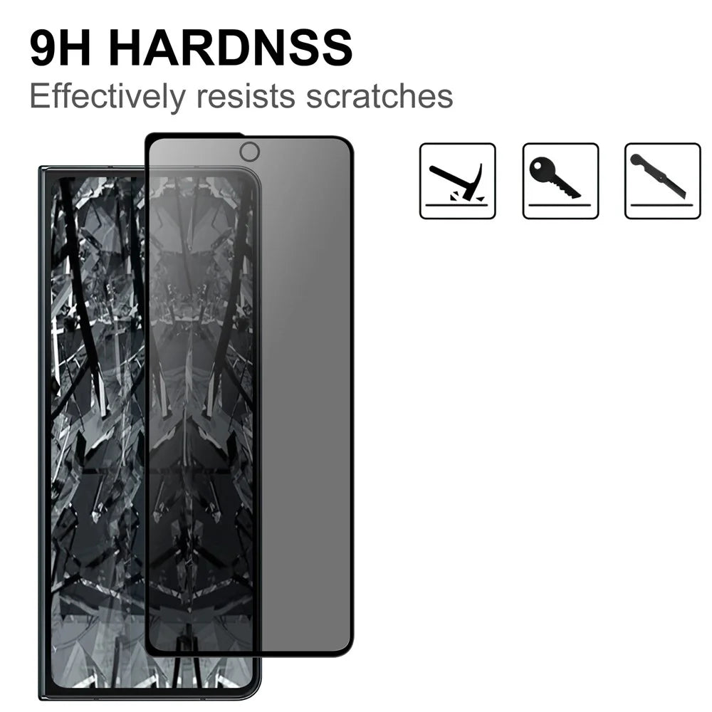 For Samsung Galaxy Z Fold6 5G Front Screen Protector 2.5D Arc Edge Anti-Spy Tempered Glass Film - 3