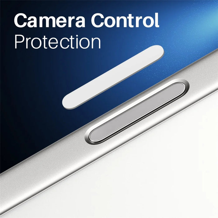 NORTHJO 2Pcs For iPhone 17 Pro Max / 17 Pro / 17 / 16 / 16 Plus / 16 Pro / 16 Pro Max Camera Control Button Cover Protector Tempered Glass Film - White - 2