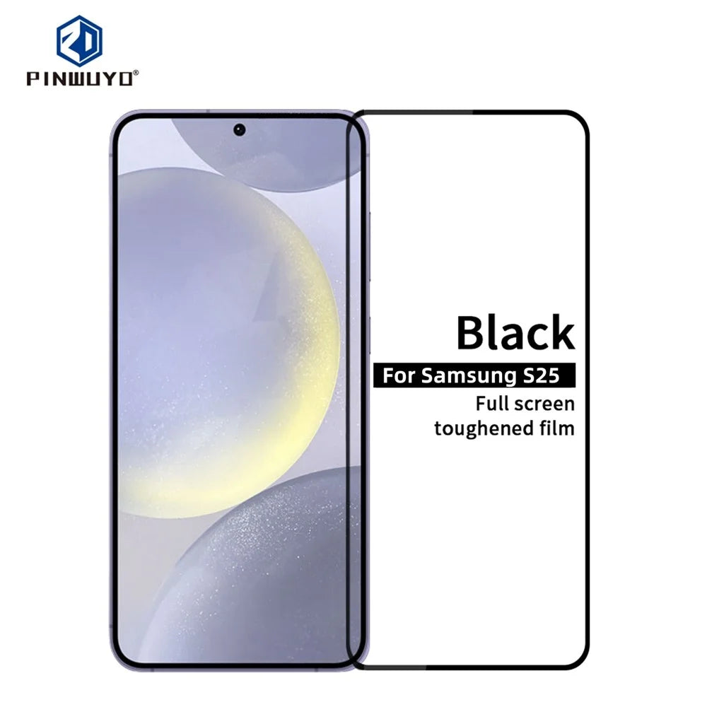 PINWUYO For Samsung Galaxy S25  JK Series-2 High Aluminium-Silicon Glass Film 9H Full Screen Protector - Black - 3