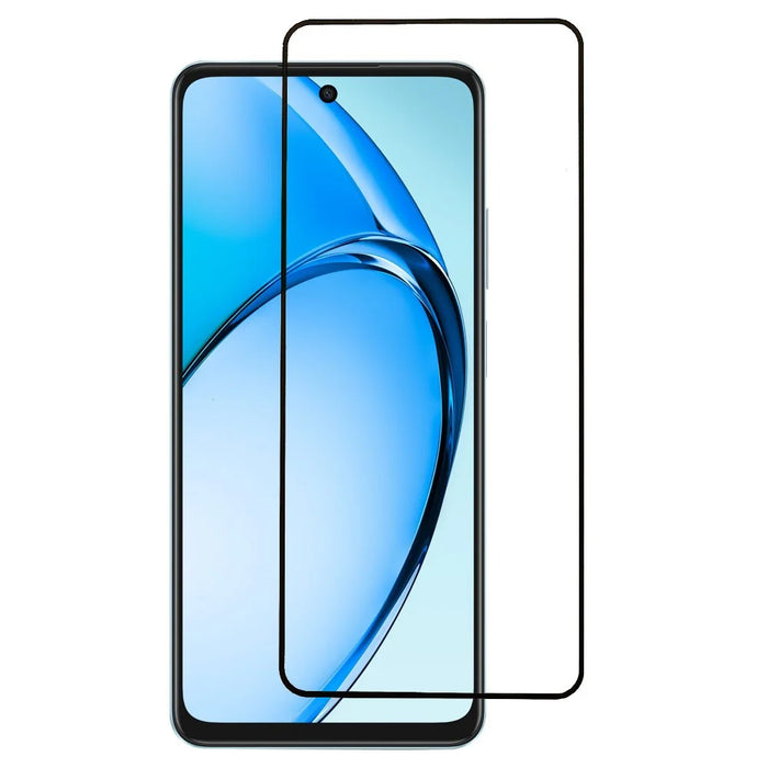 For Oppo A3x 5G Screen Protector Silk Printing Full Glue Tempered Glass Screen Film - 1