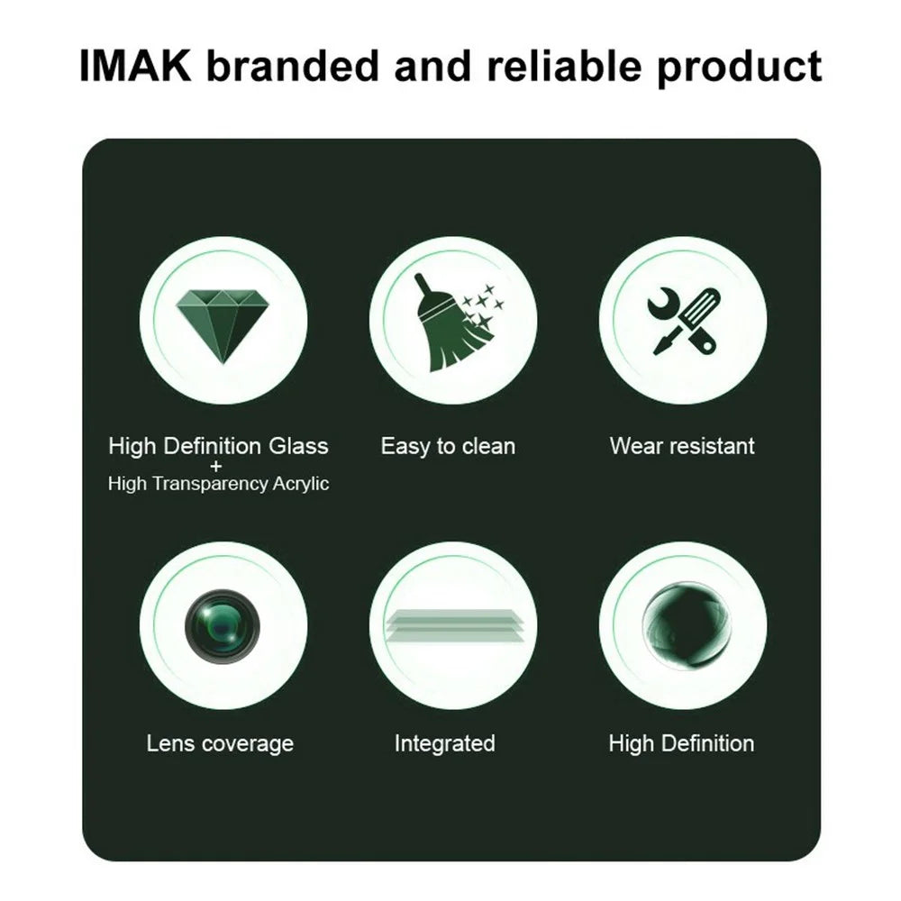 IMAK For Honor X60 5G Tempered Glass Camera Lens Protector + Acrylic Lens Cap - 5
