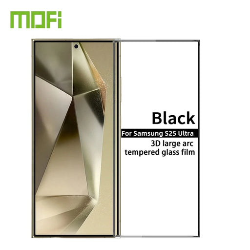 MOFI For Samsung Galaxy S25 Ultra Screen Protector  9H 3D Curved Tempered Glass Film - Black - 2