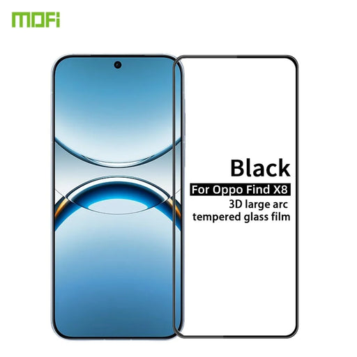 MOFI For Oppo Find X8 5G Screen Protector  9H 3D Curved Tempered Glass Film - Black - 2