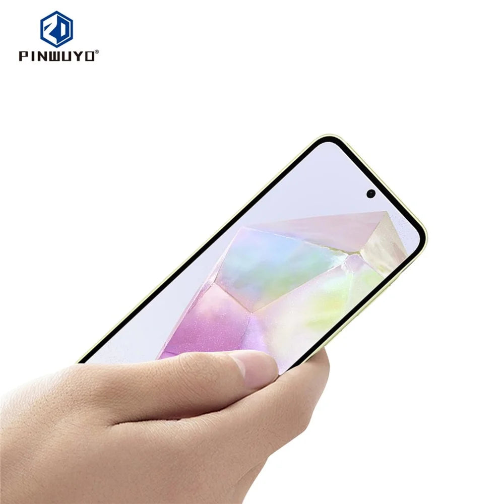 PINWUYO For Samsung Galaxy A36 5G / A56 5G Tempered Glass Film  Explosion-Proof 9H 3D Full Screen Protector - Black - 2