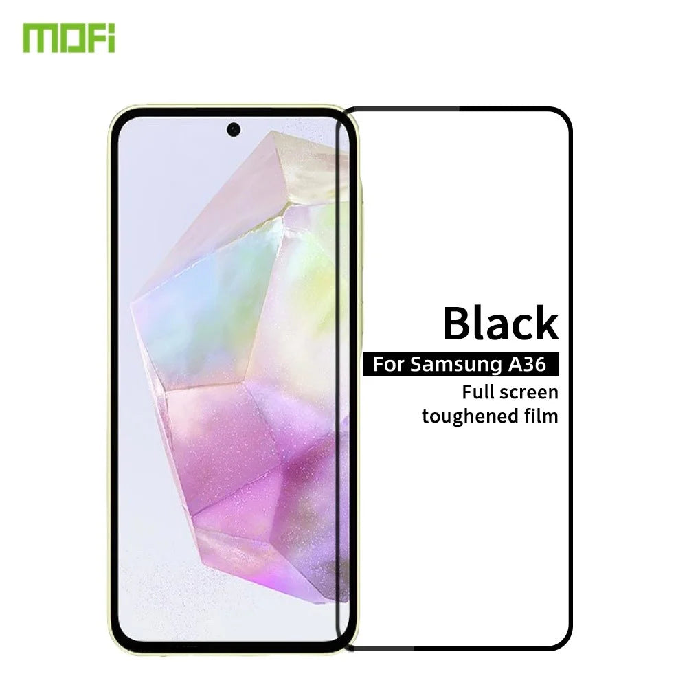 MOFI For Samsung Galaxy A36 5G / A56 5G Screen Protector  JK Series-1 Anti-Explosion 9H Full Cover Screen Film (Full Glue) - Black - 2