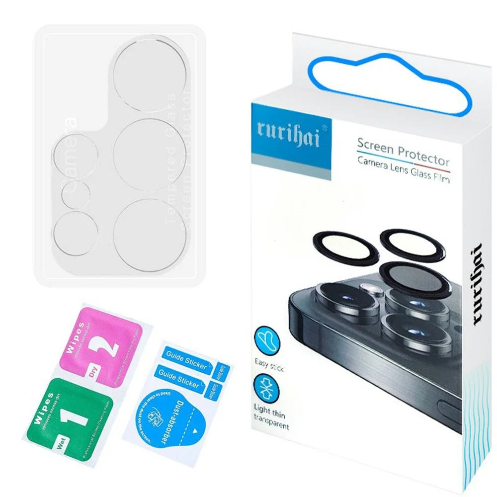 RURIHAI For Samsung Galaxy S25 Ultra Camera Lens Protector 3D Clear High Aluminum-Silicon Glass Lens Film - 5
